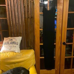 Fashion Nova Elegant Black Maxi Dress, Size S